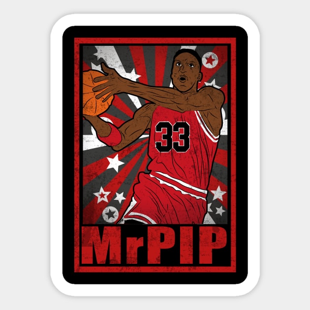 Pippen Basketball Mr Pip Chicago 33 Legend Sticker by TEEWEB